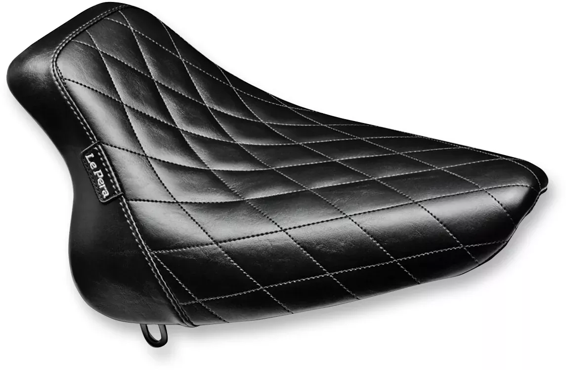 Bare Bones Solo Seat - Diamond Stitch - Black - Softail '00-'07
