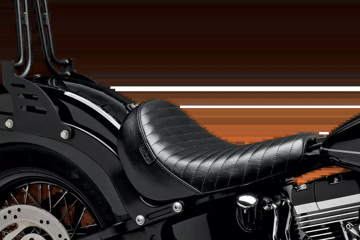 Bare Bones Solo Seat - Pleated - Black - FLS/FXS '11-'15