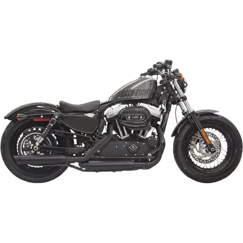 Bassani 3" Black W/ Black SlashTips Firepower Series Slip-Ons Harley 14-19 XL