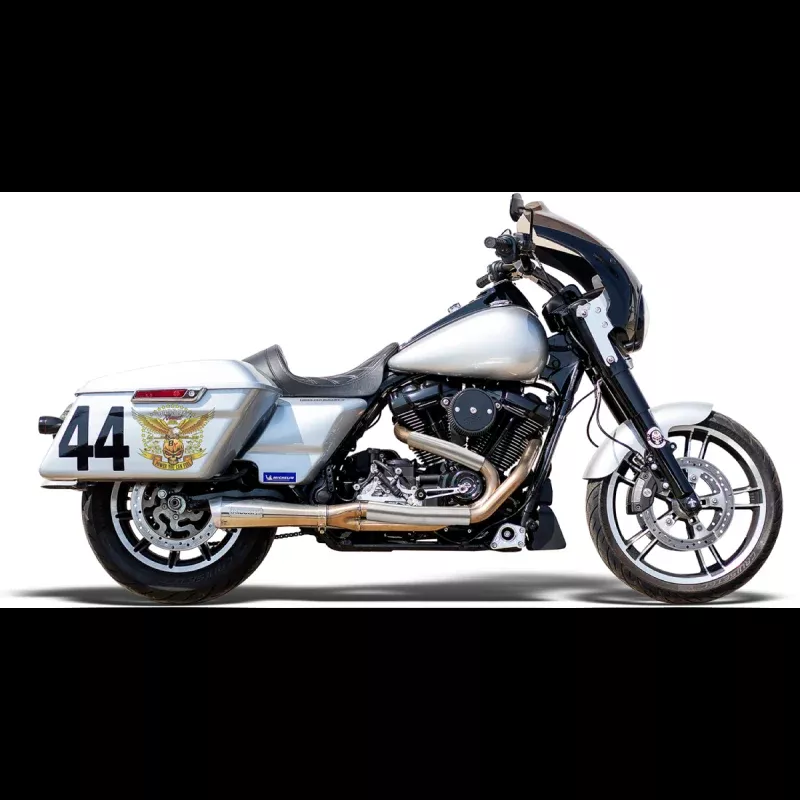 BASSANI COMPETITION RACE 2:1 STAINLESS EXHAUST 17-23 HARLEY BAGGERS