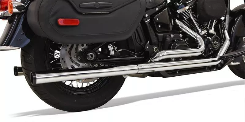 Bassani Dual Exhaust with Straight Mufflers for '18-24 Harley Davidson Heritage Classic and Deluxe