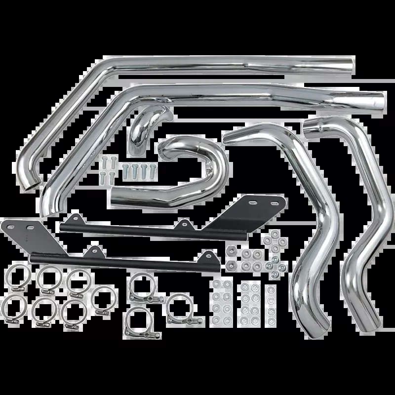BASSANI POWER CURVE CHROME TRUE DUAL EXHAUST HEADER SOFTAILS 84-17
