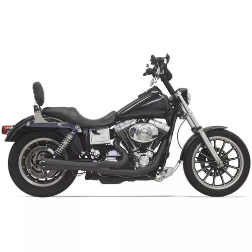 Bassani Road Rage Exhaust Short Megaphone for 1991-2005 Harley Dyna - Black