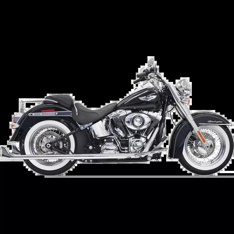 BASSANI TRUE DUAL FISHTAIL EXHAUST HARLEY DAVIDSON SOFTAILS 84-99
