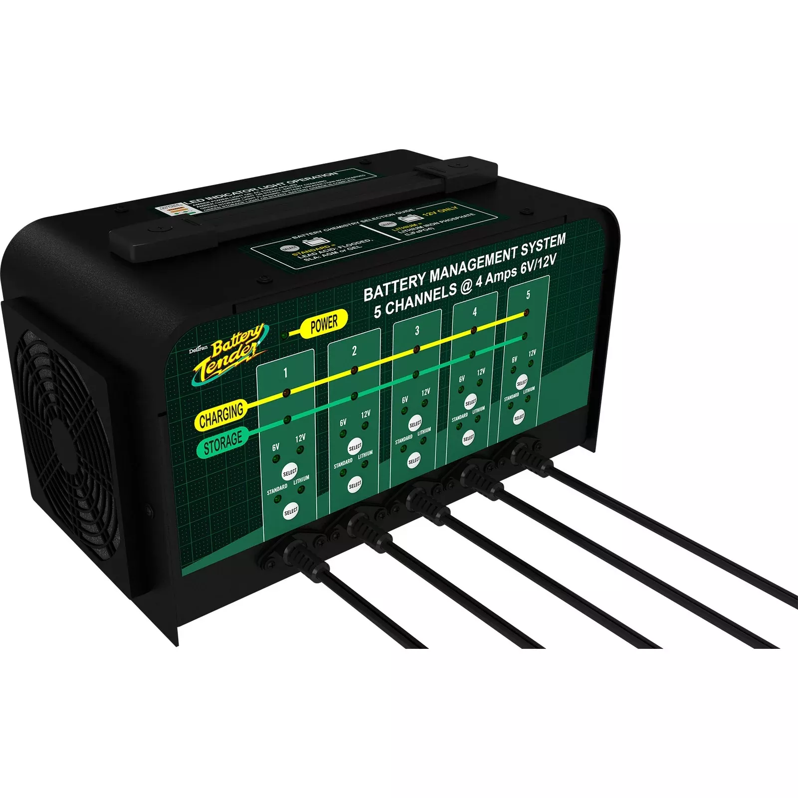 BATTERY TENDER – BATTERY MANAGEMENT SYSTEM CHARGER – 5 BANK BATTERY CHARGER