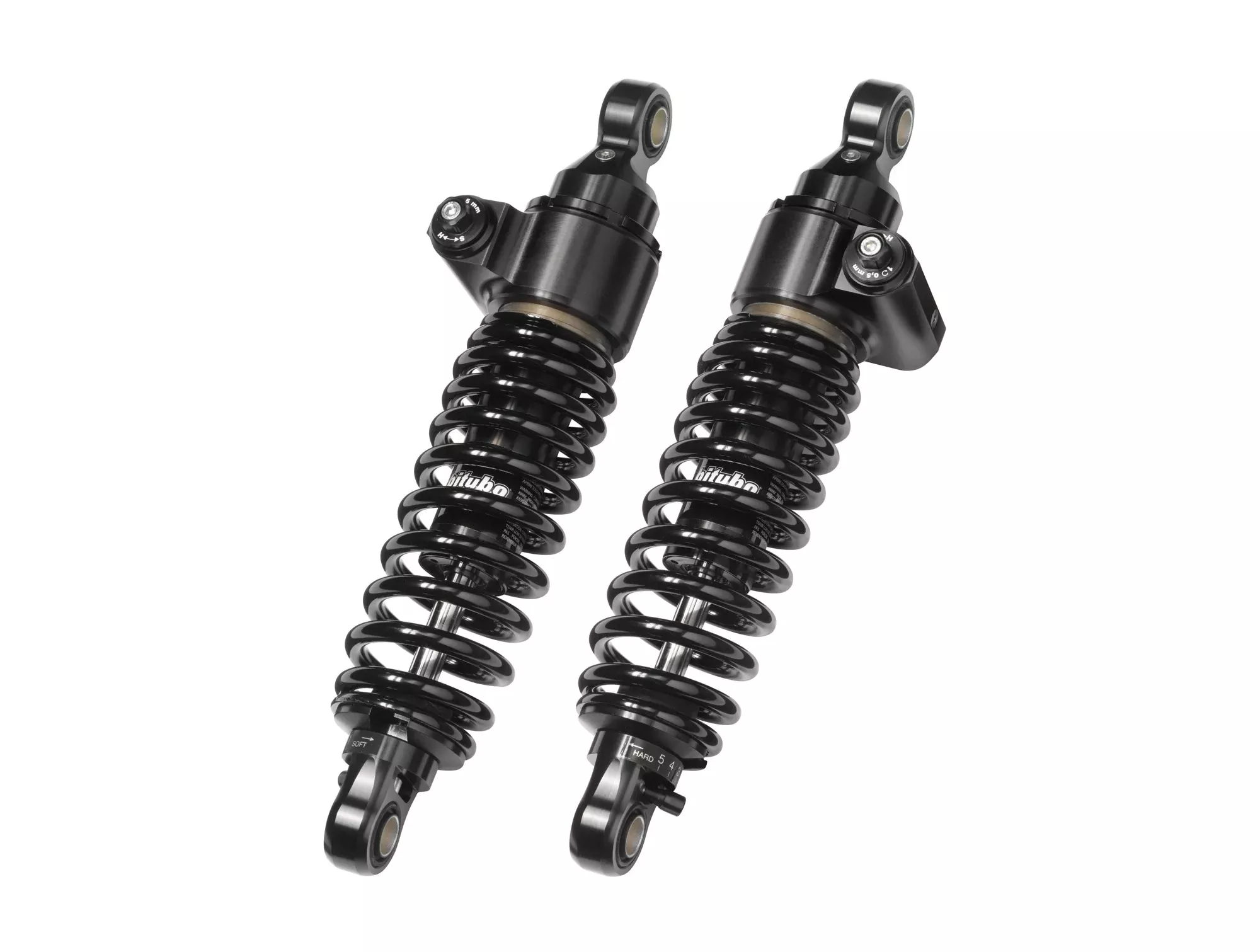 BITUBO WME22 ADJUSTABLE SHOCKS BLACK HARLEY BAGGERS