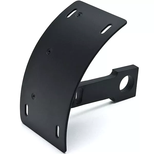 Black Vertical Axle Mounted Motorcycle License Plate Holder Sportbikes Cruisers