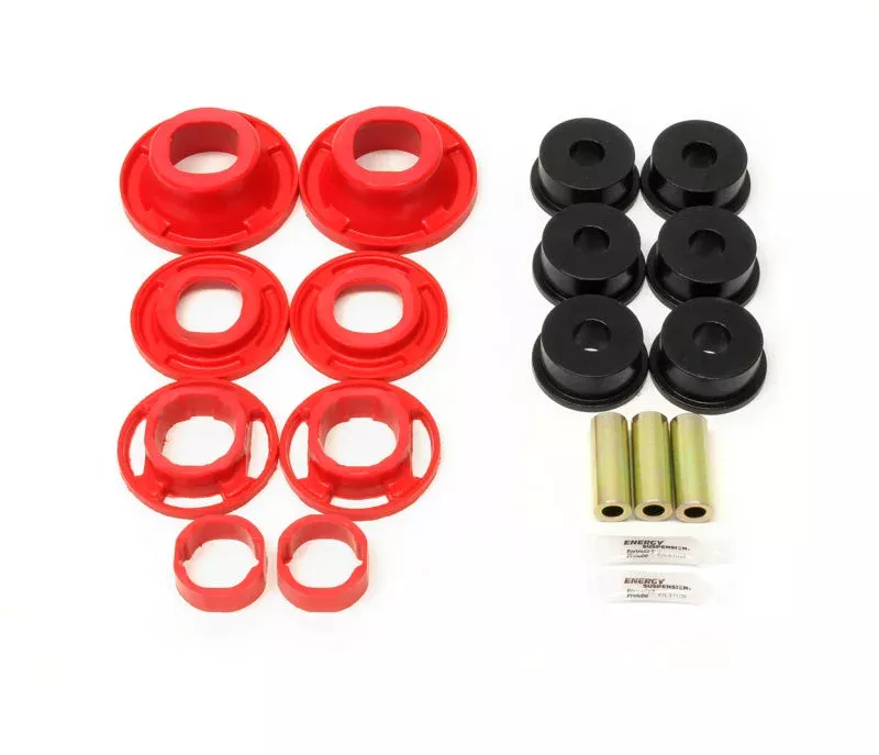 BMR Suspension 5th Gen Street Version Rear Cradle Poly Inserts Only Bushing Kit (BK001 BK040) – Black/Red fits 2012-2015 Chevrolet Camaro