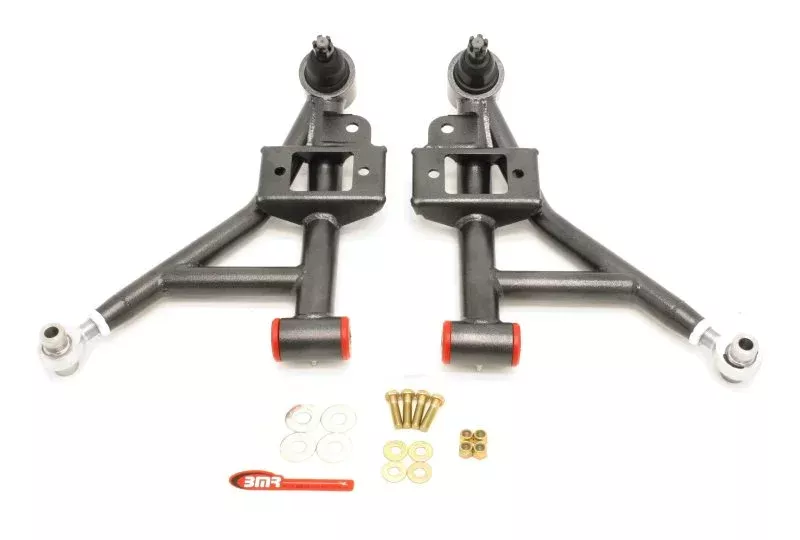 BMR Suspension Adj. Lower A-Arms Poly/Rod End Combo – Black Hammertone fits 1993-2002 Chevrolet Camaro / 1993 Chevrolet Camaro Indianapolis 500 Pace Car / 1996-1997 Chevrolet Camaro RS / 1993-2002 Chevrolet Camaro Z28