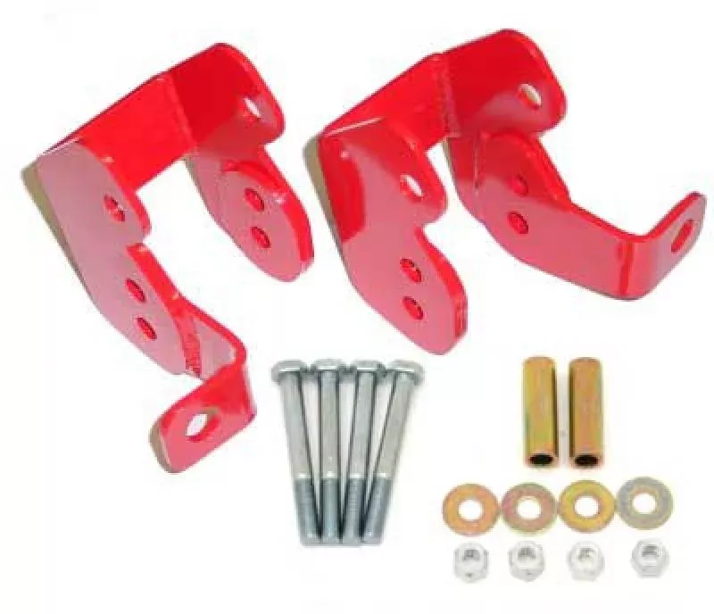 BMR Suspension Bolt-On Control Arm Relocation Brackets – Red fits 1982-2002 Chevrolet Camaro / Pontiac Firebird