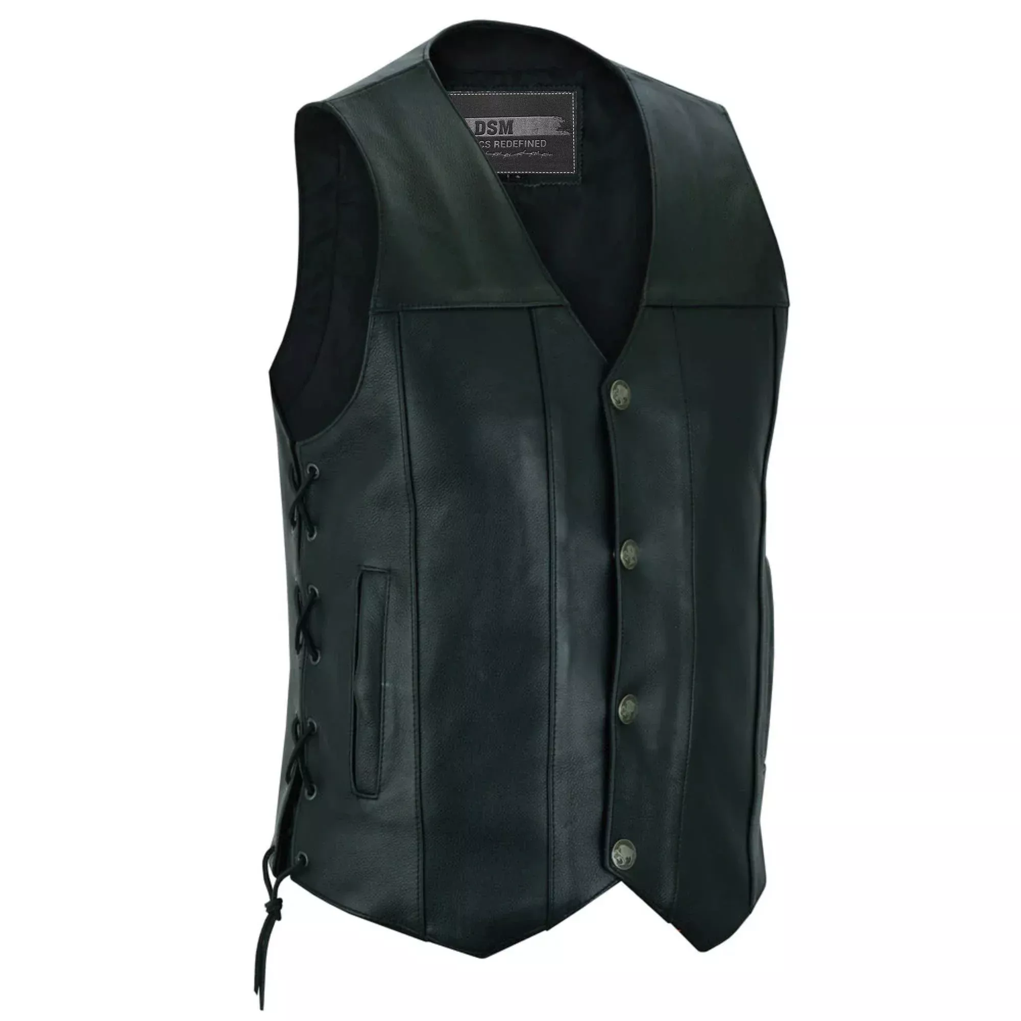 Bullock Men’s Motorcycle Leather Vest