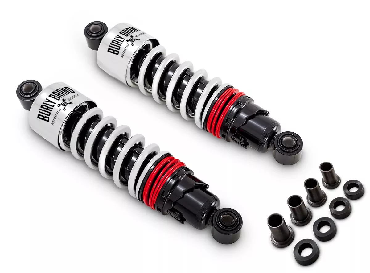 BURLY BRAND - SLAMMER PLUS SHOCKS 11.5" CHROME FLT 97-22 - B28-1204