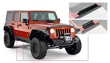Bushwacker 14012 Black Trail Armor Rocker Panel & Sill Plate Covers