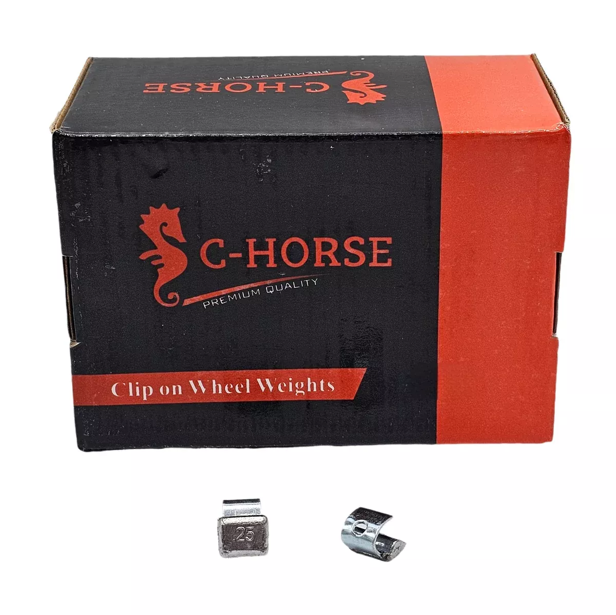 C-HORSE 0.25 oz AW Style Clip-On Wheel Weights – 250 PCS (Lead Material)