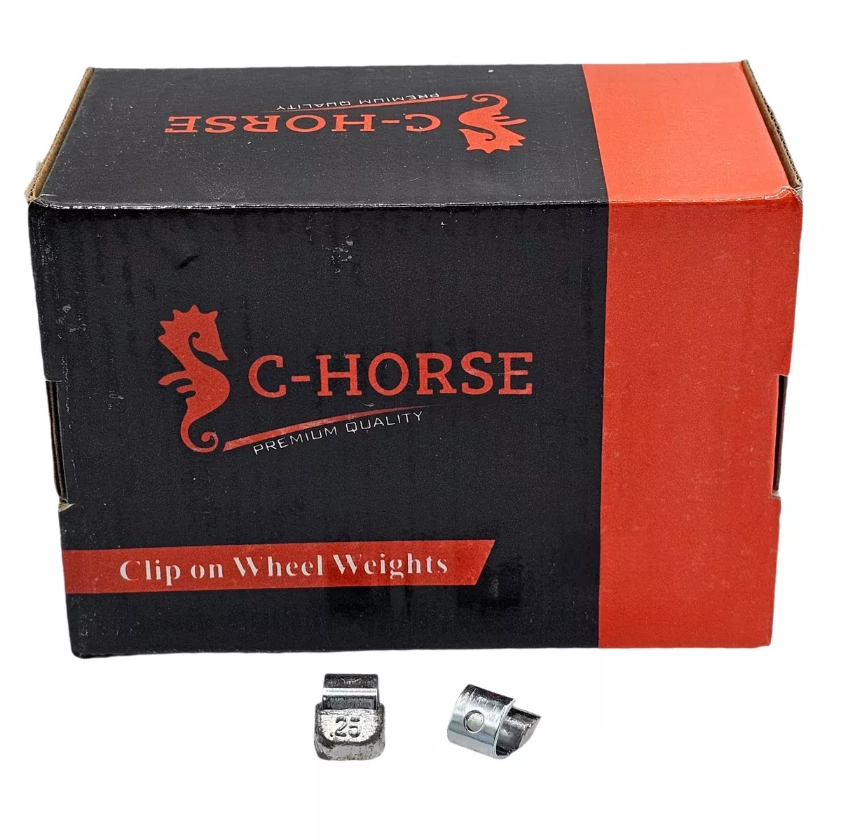 C-HORSE 0.25 oz MC Style Clip-On Wheel Weights – 250 PCS (Lead Material)