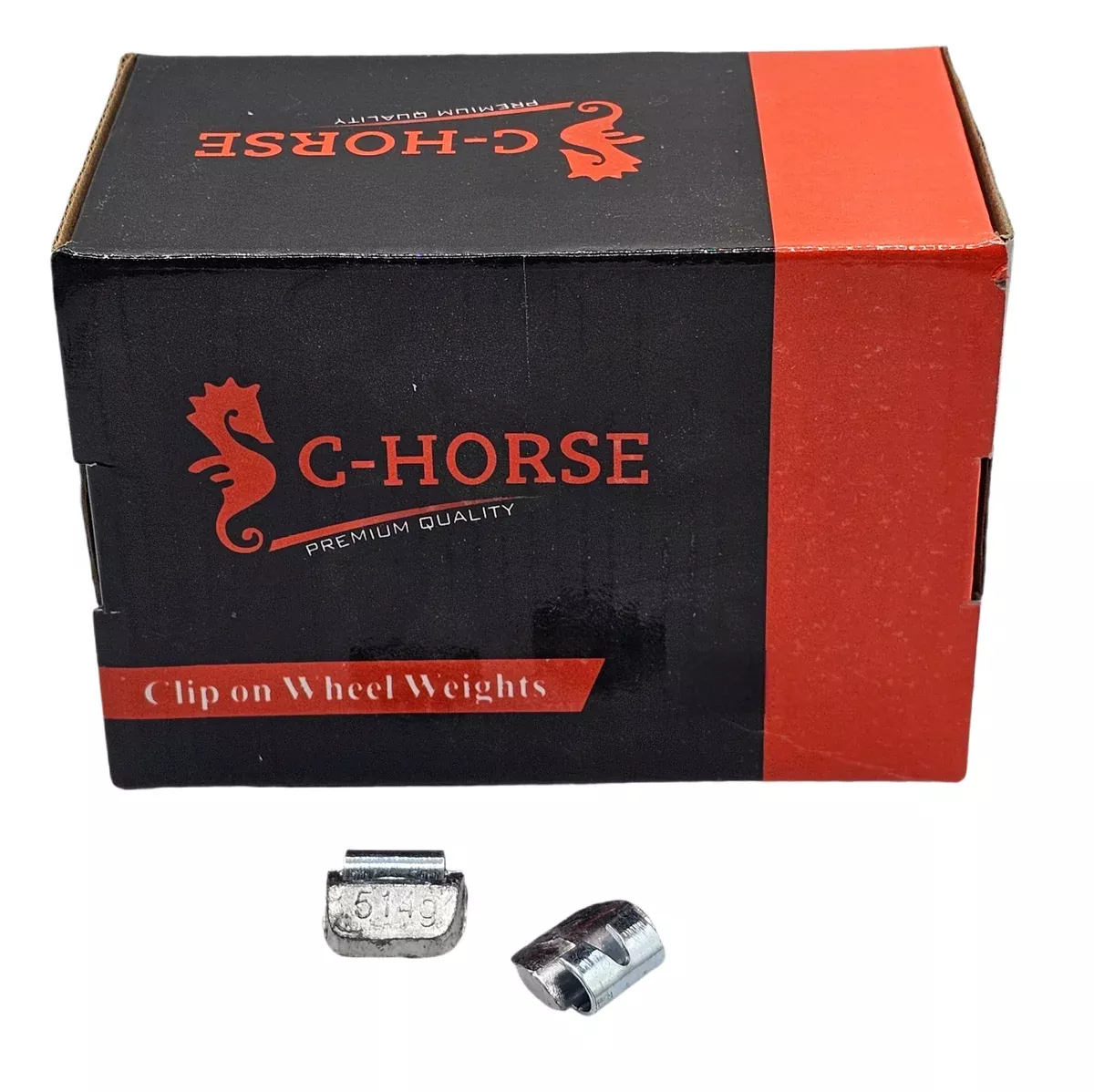 C-HORSE 0.50 oz P Style Clip-On Wheel Weights – 250 PCS (Lead Material)