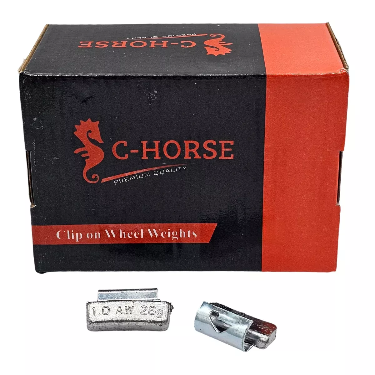 C-HORSE 1.00 oz AW Style Clip-On Wheel Weights – 250 PCS (Lead Material)