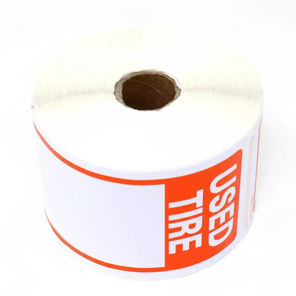 C-HORSE Used Tire Labels – 300 Stickers Per Roll (6" x 2-3/4")