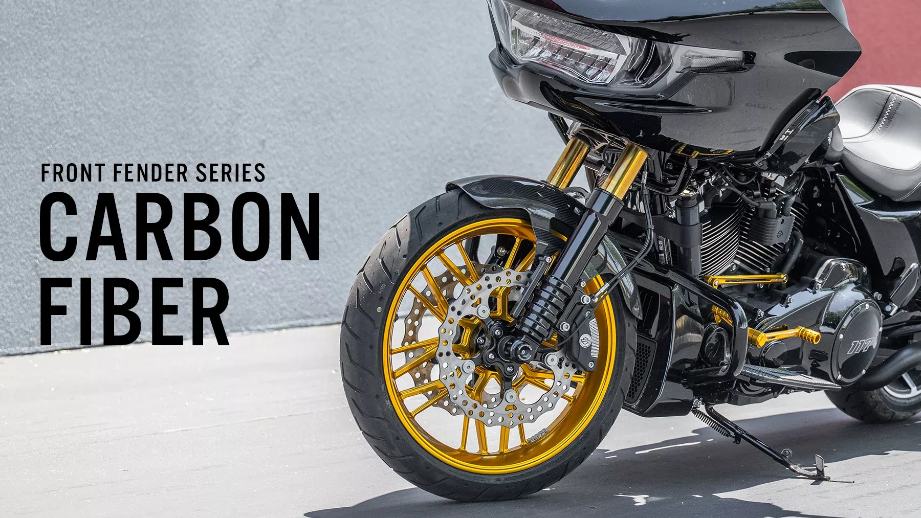 Carbon Fiber Wrapper Front Fender 19″ for Harley Touring Select Year 80-Present