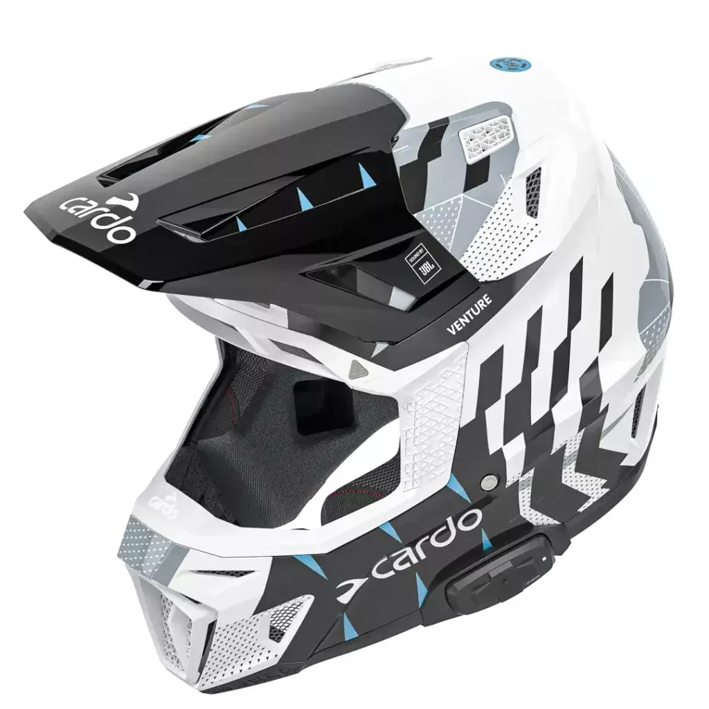 CARDO VENTURE XS OFF-ROAD HELMET INTEGRATED DYNAMIC MESH COMMUNICATION 40 mm JBL ECE 22.06