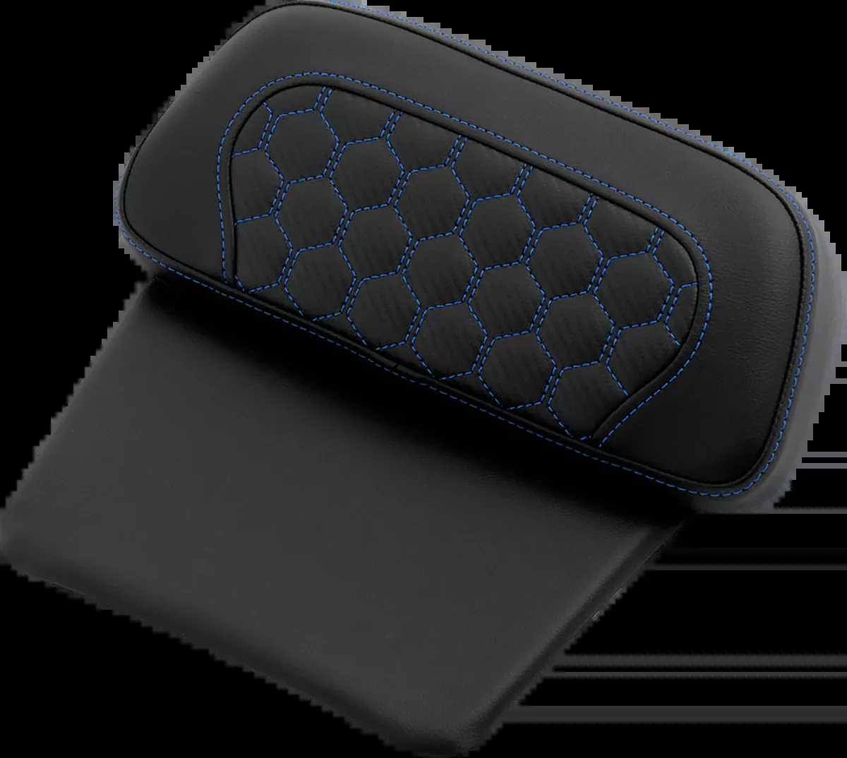 Chopped Tour Pak Pad - Honeycomb - Blue Stitching - FLH/FLT '14-'24