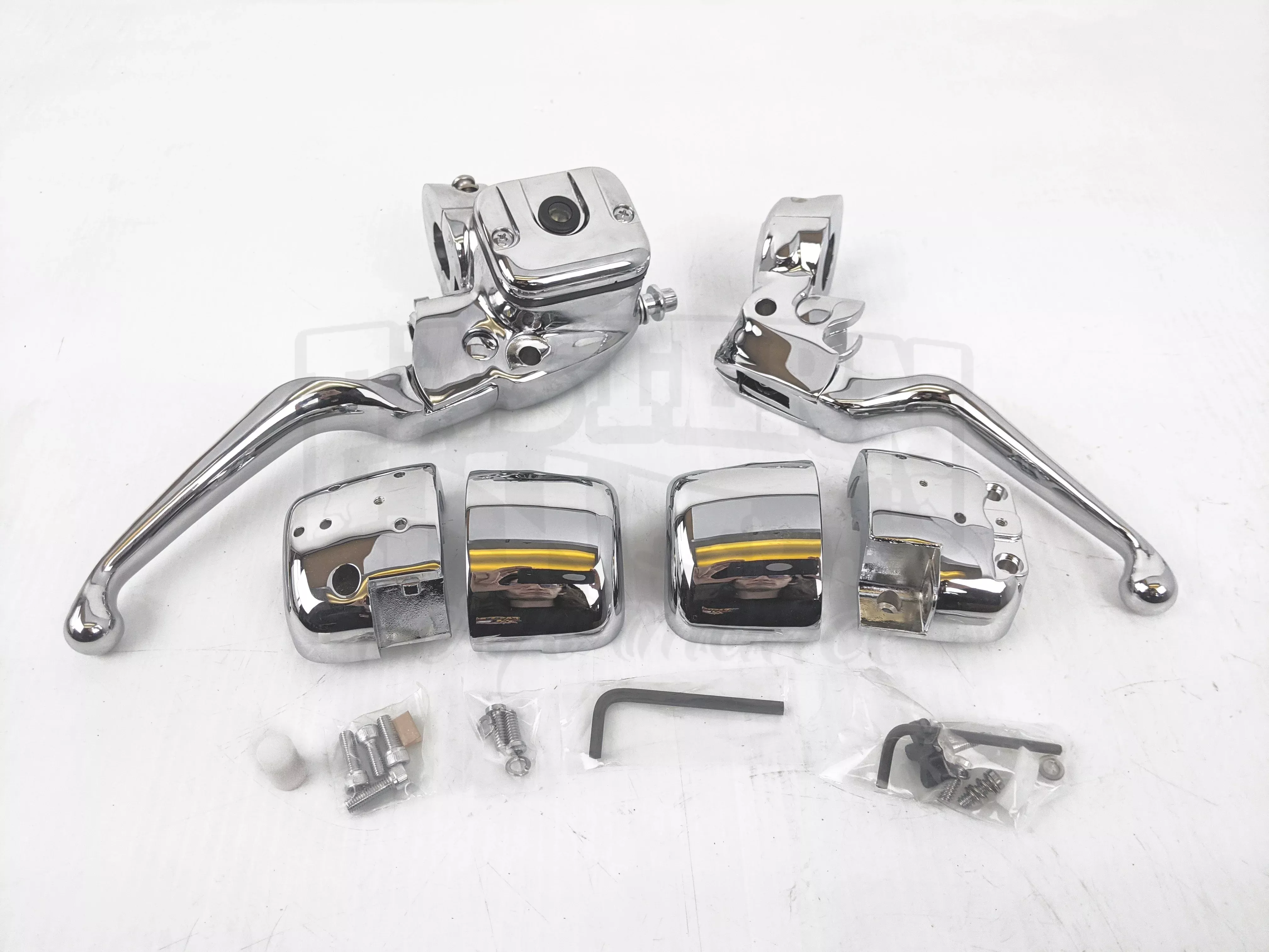 Chrome Dual Disc Handlebar Controls 11/16 Bore 96-06 Harley Road King XL Dyna
