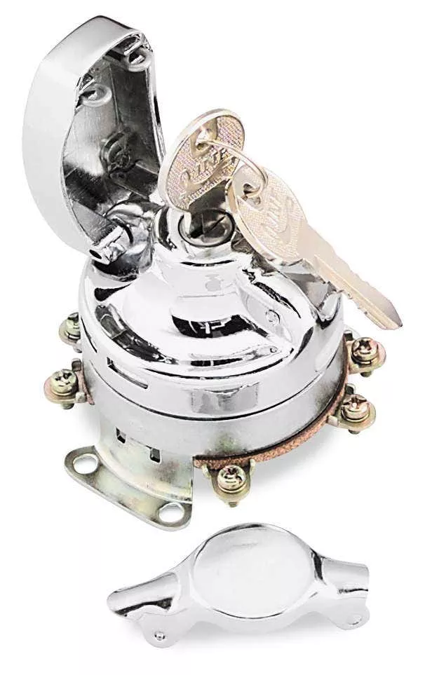 Chrome Electronic Fat Bob Style Tank Mounted Ignition Switch 71501-73 HD 73-95