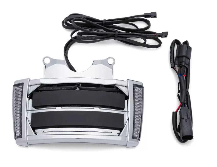 Ciro Curved Lighted License Plate Frame For Harley-Select Touring Models (2014-2024)-Street Glide, Road Glide, & Road King!