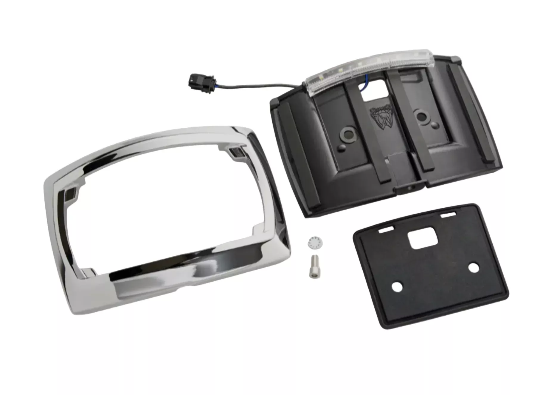 Ciro Curved Plate Frame with LED Light For Harley-Davidson 2024 to Present Touring (New Fairing Design)