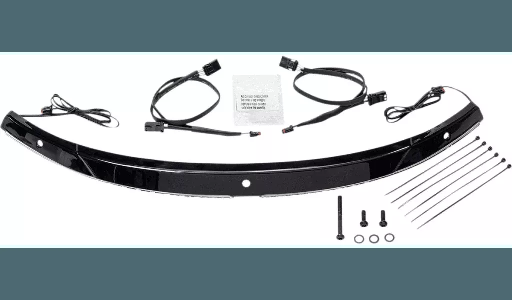 Ciro Horizon LED Windshield Trim for '14-Up Harley Davidson FLH Touring Models - Black