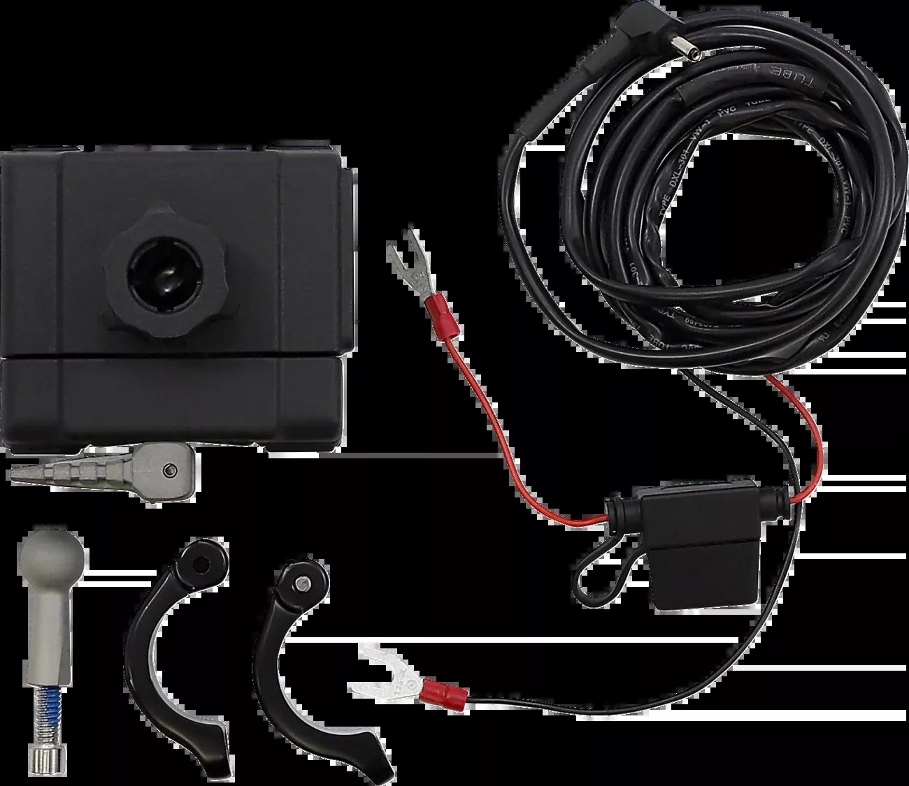 Ciro Premium Holder W/Charger – 1-1/4″ Black Bar Mount-50215