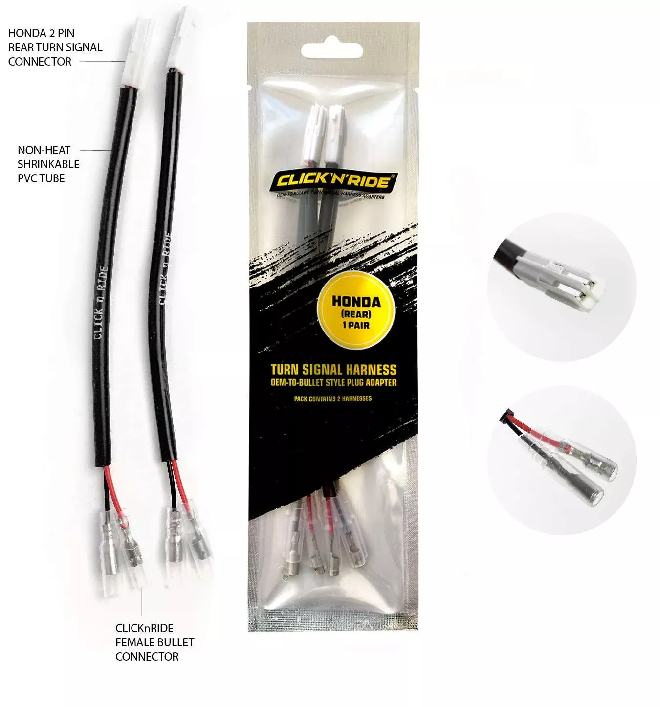 Click n Ride - Harness Converter for Honda Rear 2-Pin