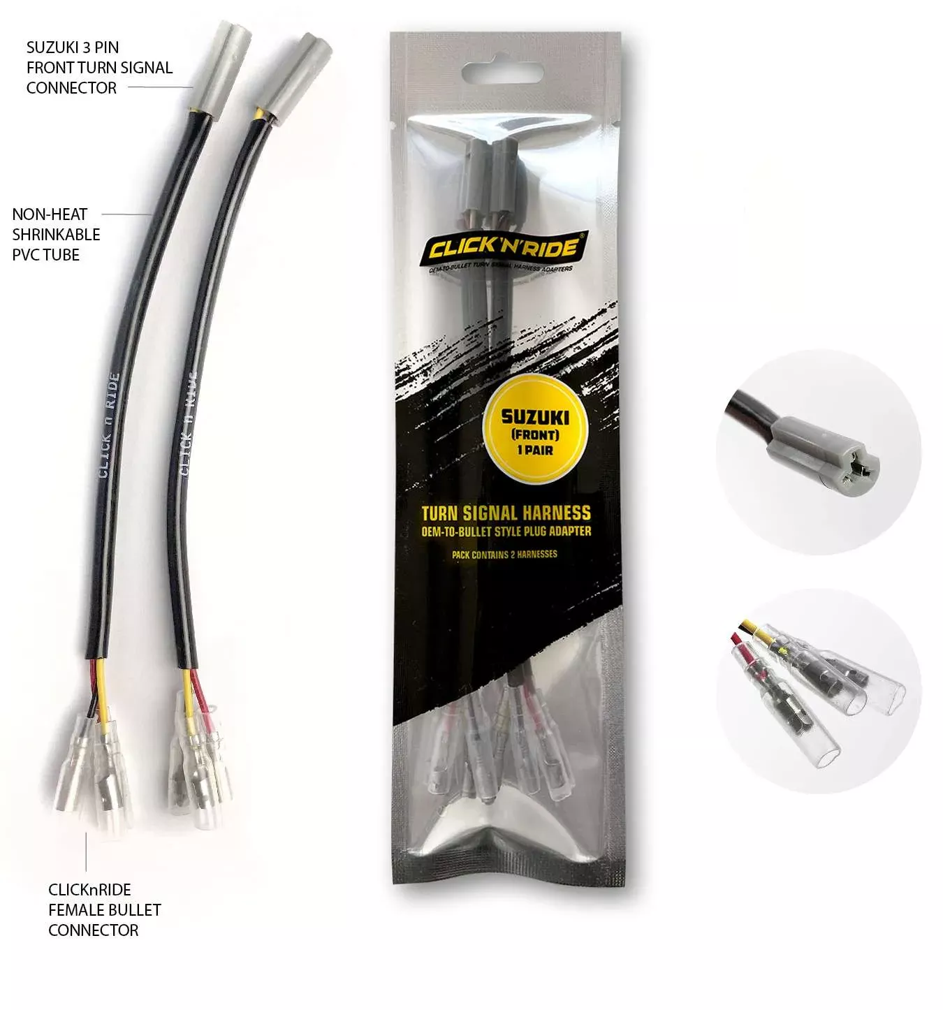 Click n Ride – Harness Converter for Suzuki Front 3-Pin