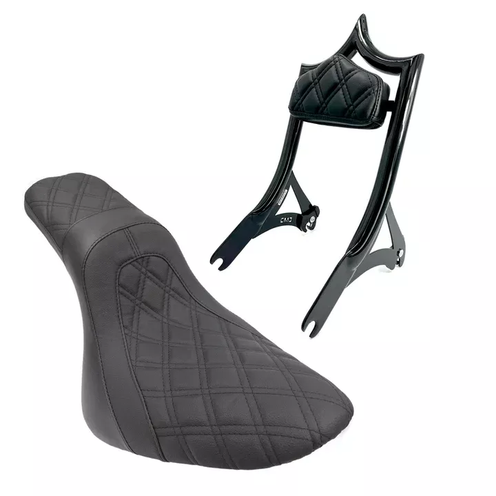 CMC NEXT LEVEL BLACK CUSTOM SEAT PACKAGES HARLEY DAVIDSON SOFTAIL 00-17