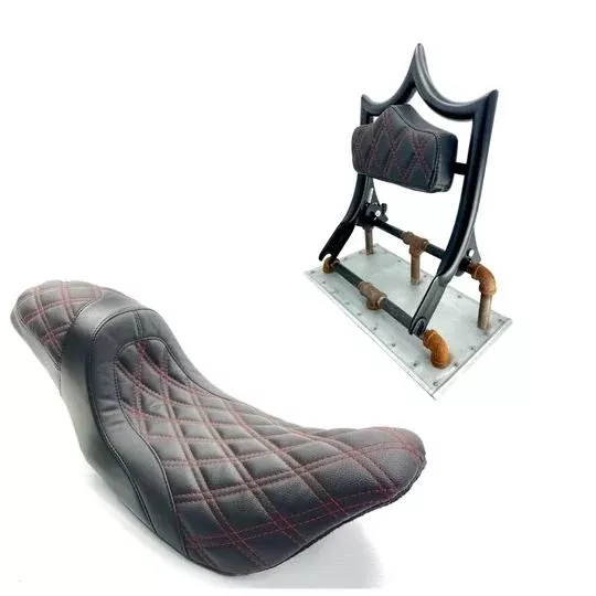 CMC NEXT LEVEL RED SEAT PACKAGE 97-07 HARLEY DAVIDSON BAGGER