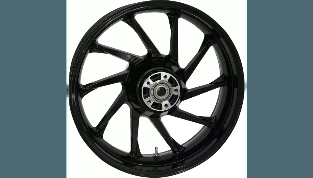 Coastal Moto 18" Hurricane Precision Cast 3D Rear Wheel with ABS for '09-22 Harley Davidson Touring - Black