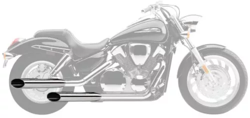 Cobra Boulevard Slash-Cut Slip-On Chrome Exhaust Mufflers (1180SC)