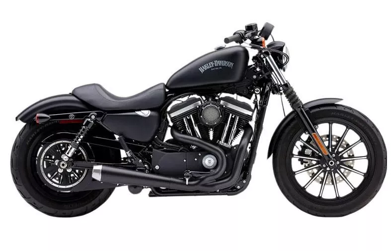 Cobra El Diablo 2-into-1 Exhaust for Harley Davidson XL Sportster Models '14-22 - Black with Billet Tip