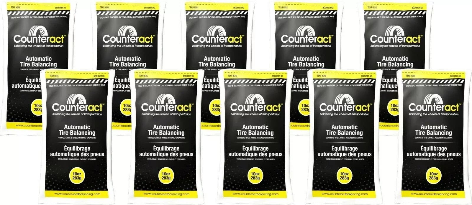 Counteract 100BNB Tire Balancing Beads 10 oz (10 Bags)