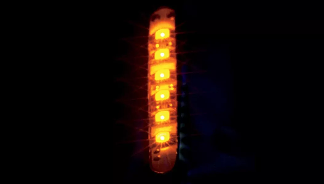 Custom Dynamics Amber Magic Spots High Power Single Function 6 LED Strip (EA)