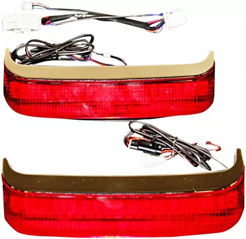 Custom Dynamics CD-SBSEQ-SS8-CR Sequential Bagz Saddlebag Lights – Chrome/Red Lens