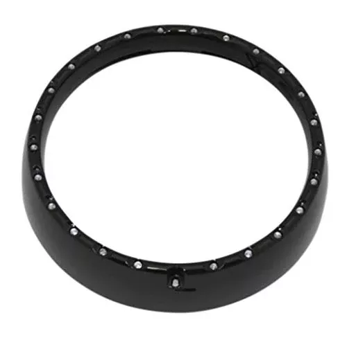 Custom Dynamics CDTB-7TR-2B LED Halo Headlight Trim Ring (Gloss Black with Turn Signals for 1984-2013 Harley-Davidson FLH Touring Models)