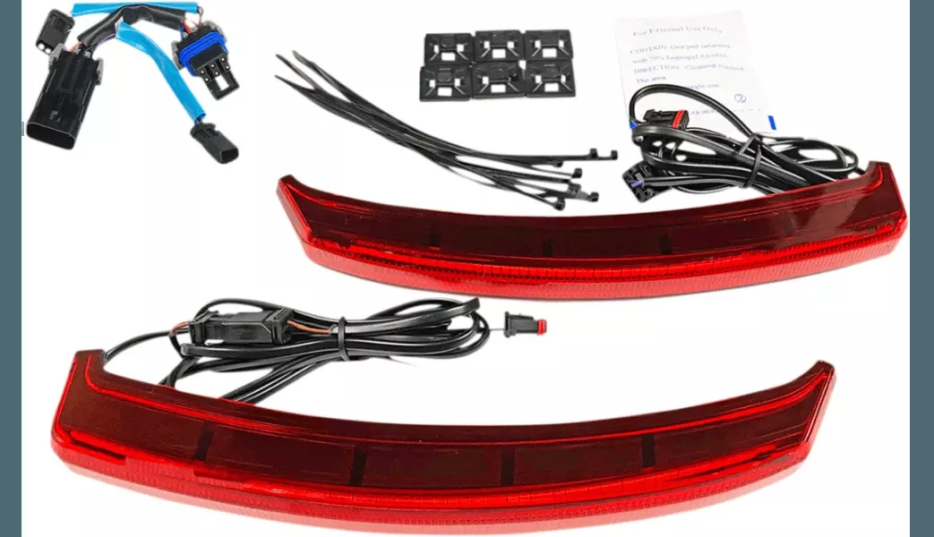 Custom Dynamics LED Saddlebag Lights for Indian Challenger Models - Red Lens (Does not fit 2025 PowerPlus 112 models)