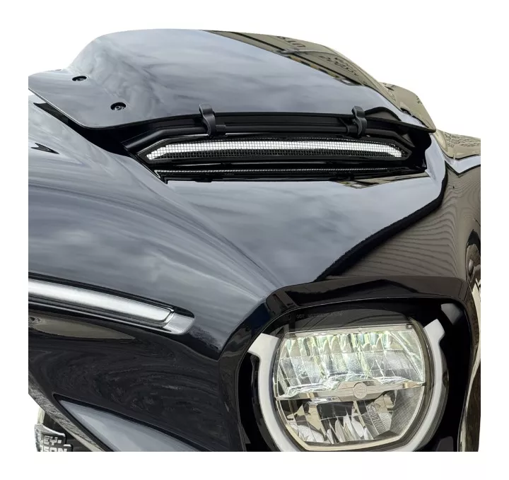 Custom Dynamics LED Windshield Trim With Sequential Turn Signal For Harley Street Glide 2023-2026