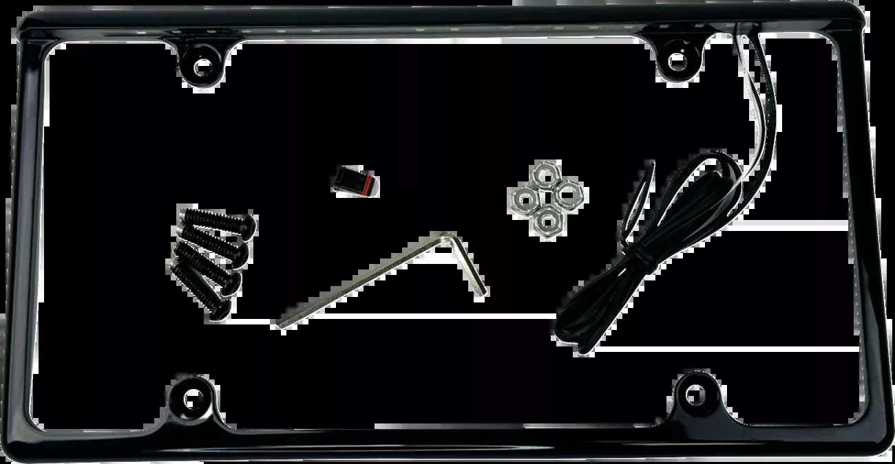 CUSTOM DYNAMICS License Plate Frame - LED - Gloss Black LPF-AUTO-B