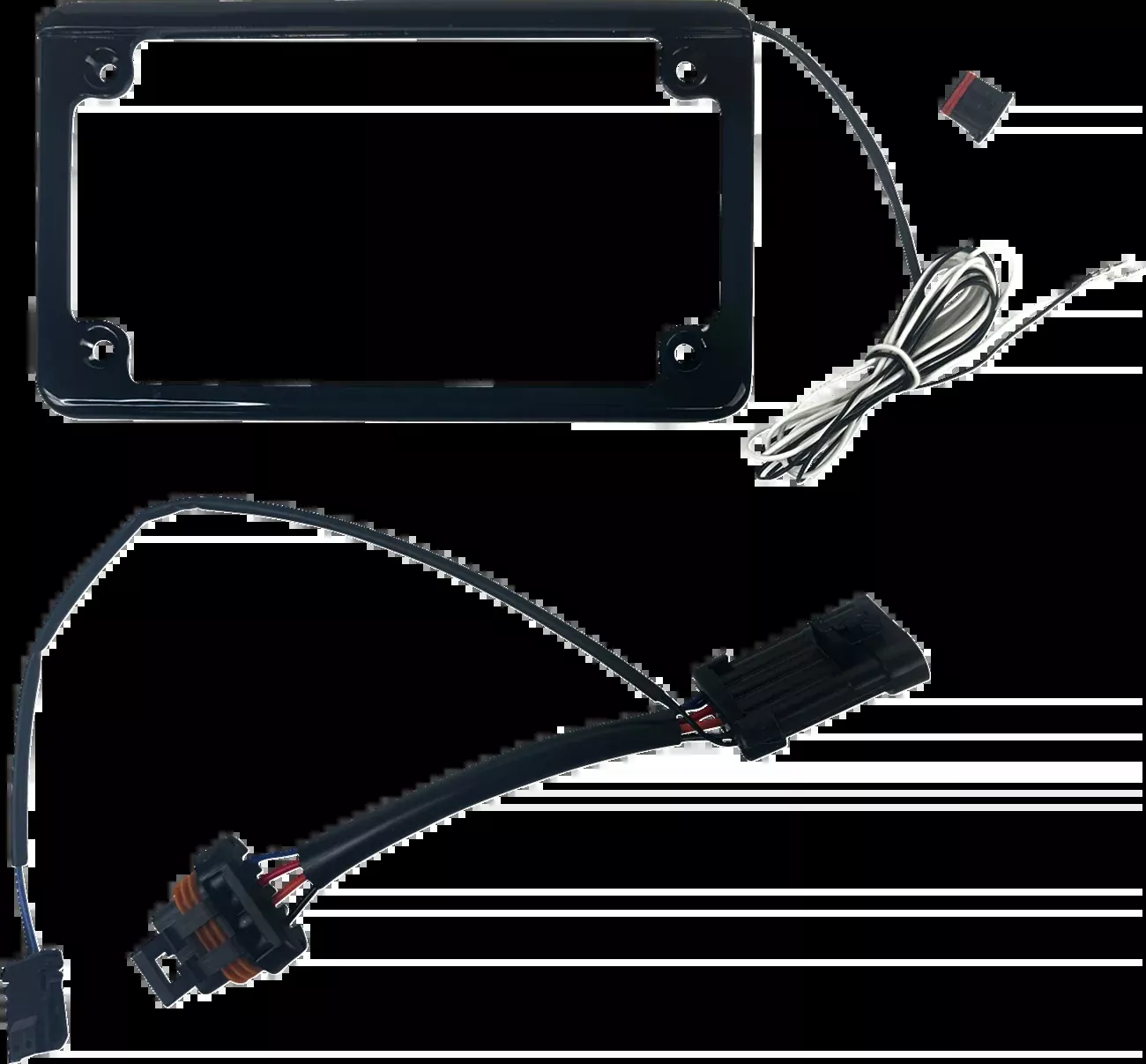 CUSTOM DYNAMICS Lighted License Plate Frame - Gloss Black - General CD-LPF-GEN