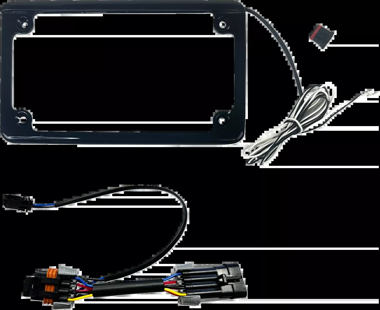 CUSTOM DYNAMICS Lighted License Plate Frame - Gloss Black - RZR CD-LPF-RZR3