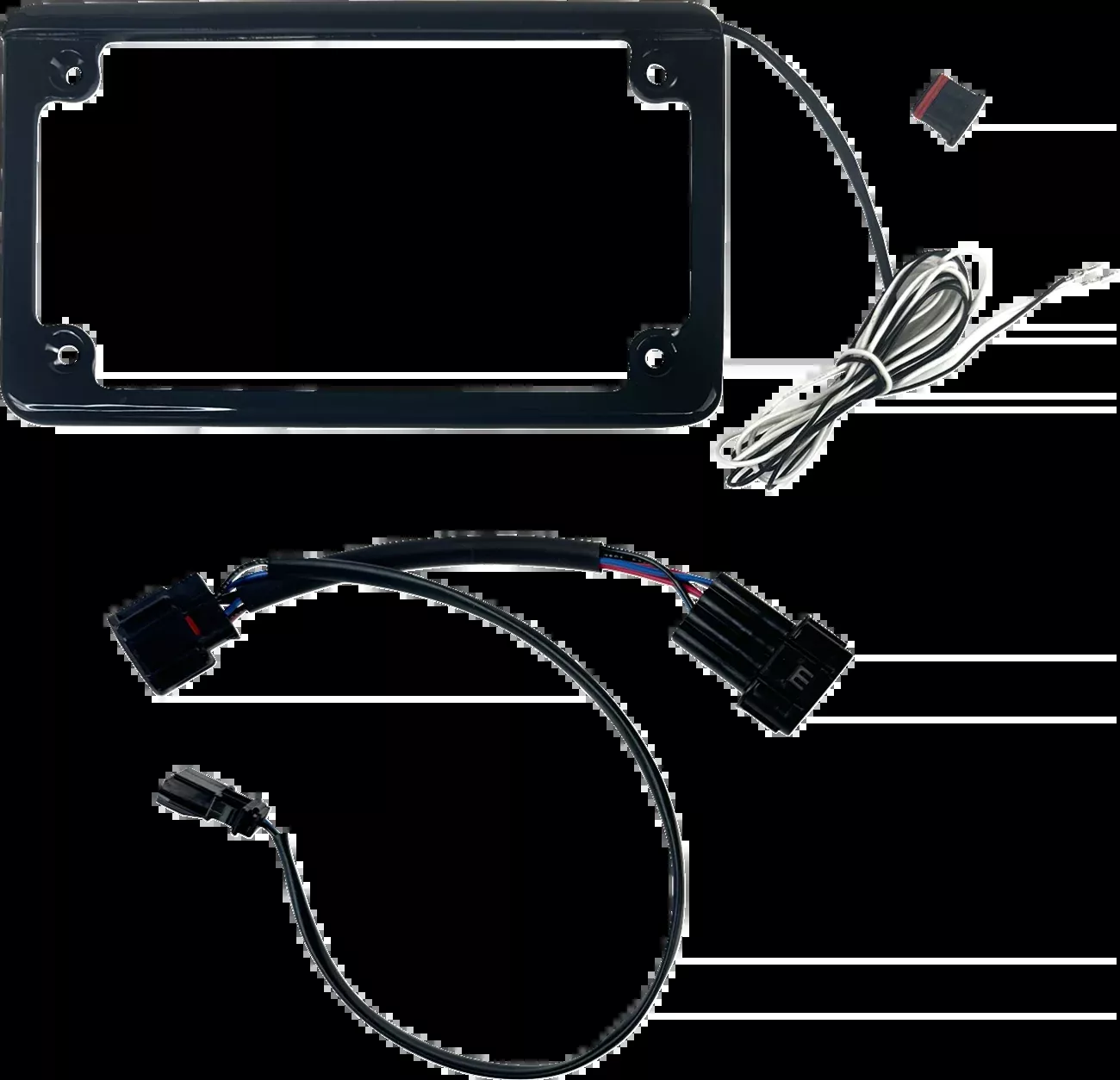 CUSTOM DYNAMICS Lighted License Plate Frame - Gloss Black - Talon CD-LPF-TAL22