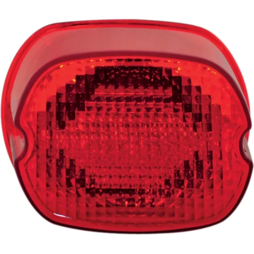 Custom Dynamics Red Genesis II Laydown Taillight W/O License Plate Window Harley 99-