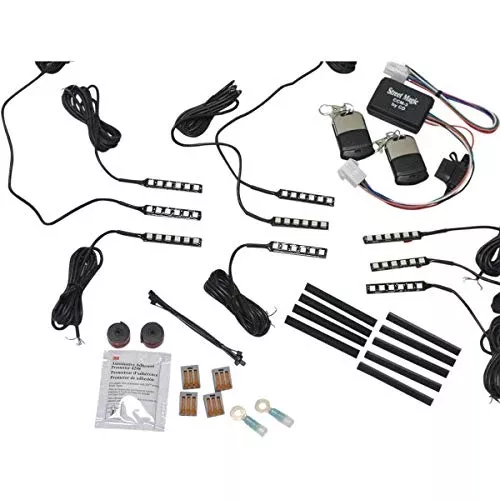 Custom Dynamics TMWK3BM6 Magical Wizard Sport Bike Light Kit with Bluetooth Color Command 5 Module